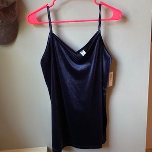 Navy Velvet tanktop